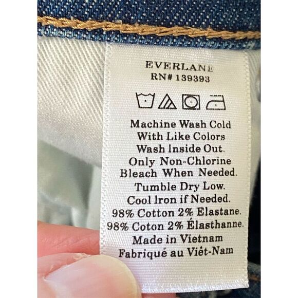 Everlane Ankle Jeans Blue Mid-Rise Denim 5-Pocket Size 30 - Picture 4 of 10